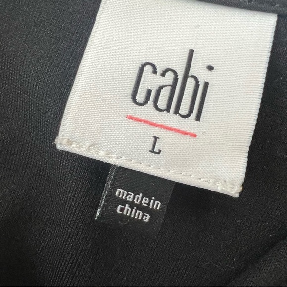 CAbi Blouse Top Black Bell Sleeve It's A Party Stretches - Picture 5 of 6